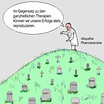 Homöopathie Cartoon dokumentation